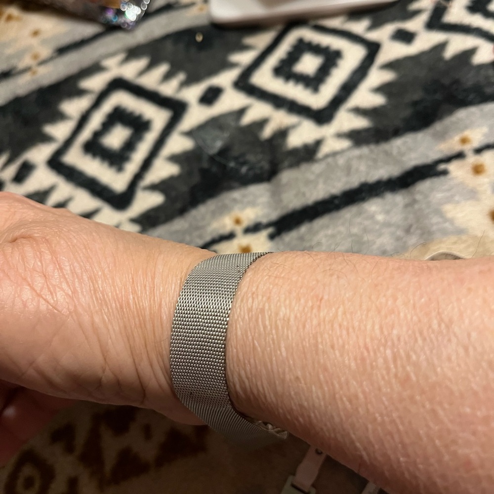 Vintage EUC 925 Sterling Silver Mesh Bracelet 7.5” Italy